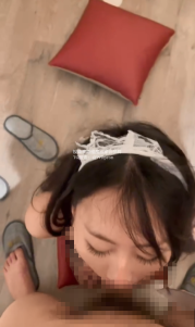 3530 《淫纹女仆露脸反差女》性感黑丝女仆套装，跪着第一视角在酒店啪啪，背后纹着淫纹，后入骚货被干的哇哇叫9V